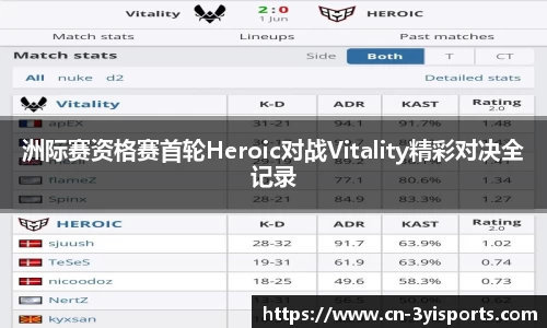 洲际赛资格赛首轮Heroic对战Vitality精彩对决全记录